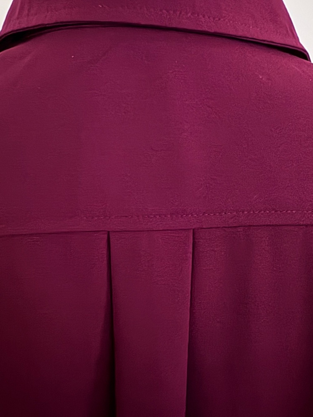 Tuckernuck Shirt Dress "Callahan" XS Wine Crepe Ruffle Relax Fit Stretch - Picture 7 of 11